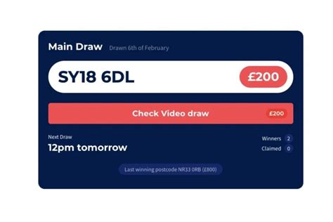 pick my postcode|pick my postcode main draw.